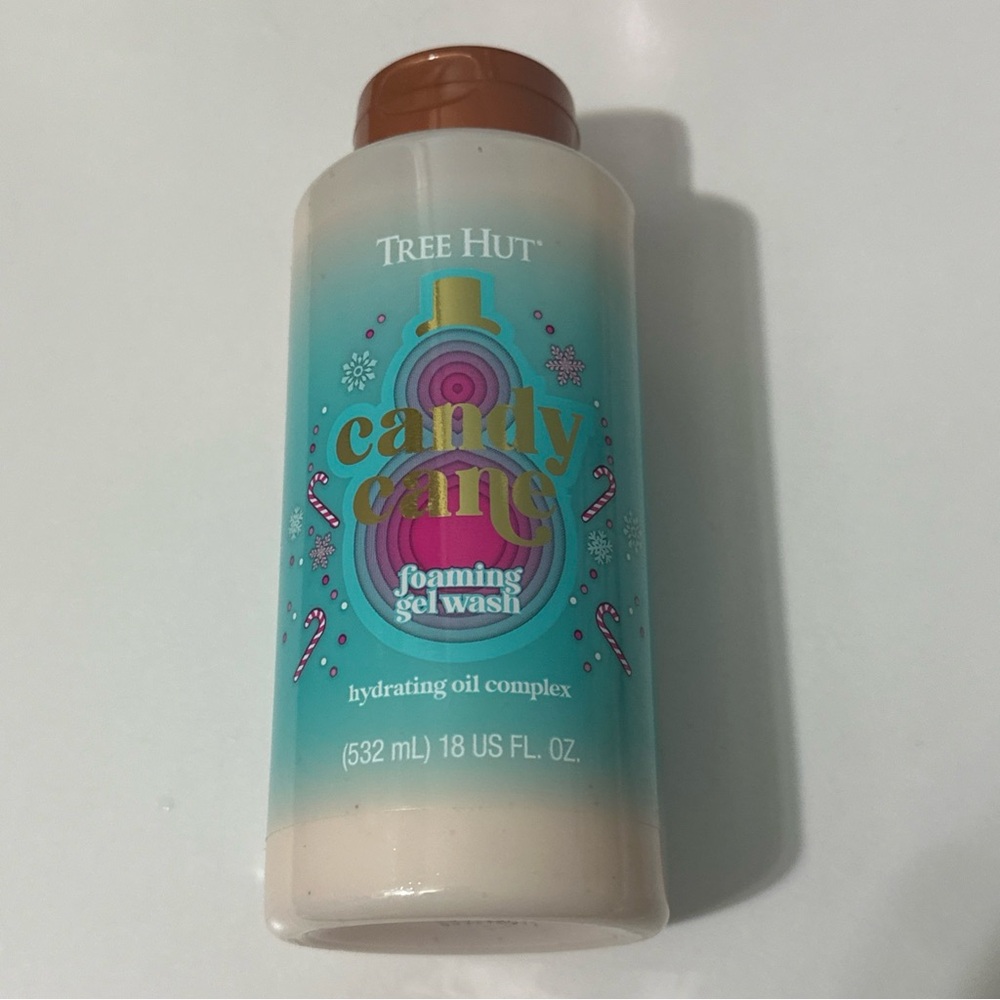Tree Hut Candy Cane Foaming Gel Wash - NEW - holiday scent